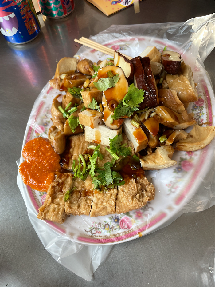 A plate of tofu