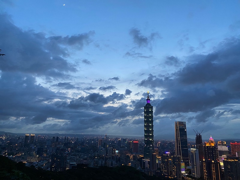 Skyline view of Taipei at night