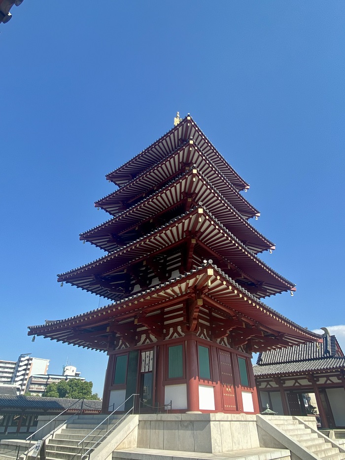 red Multi-story pagoda 