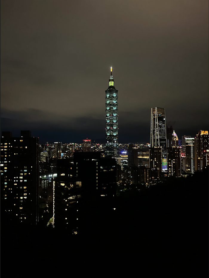 Taipei 101 skyline at night 