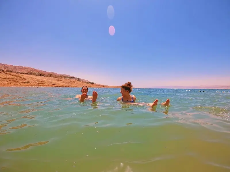 Grace and Kelly in dead sea