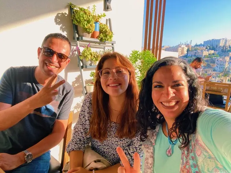 Grace with Arabic teachers
