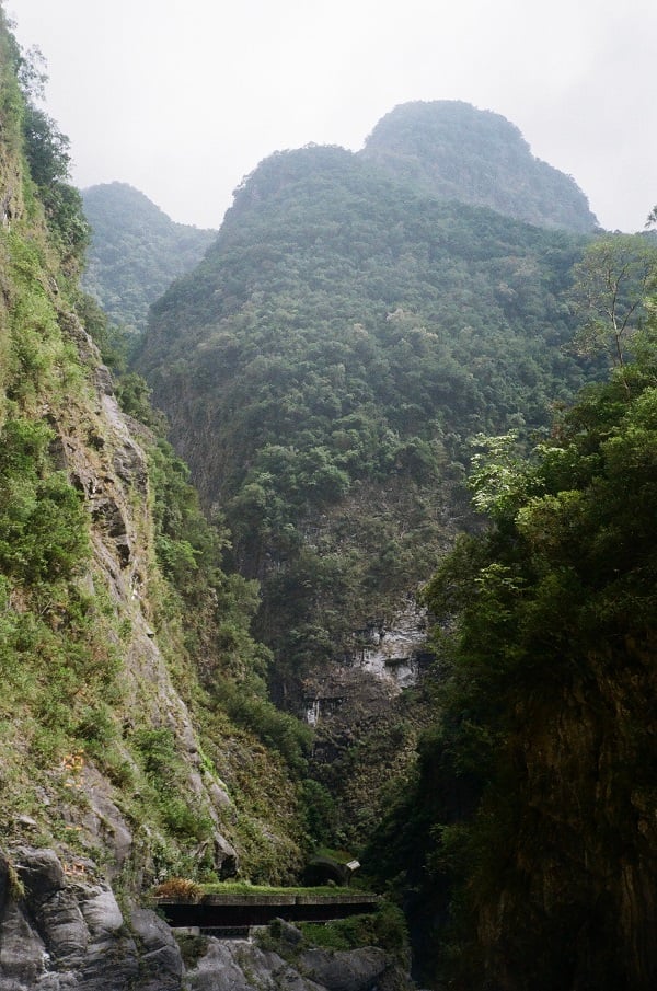 Taroko Gorge on a cloudy day