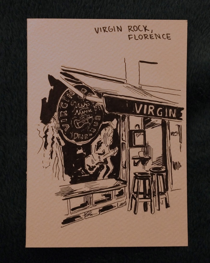 Sketch of a bar in Florence