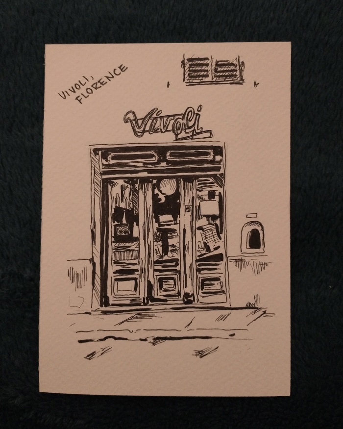 Sketch of a gelato shop in Florence