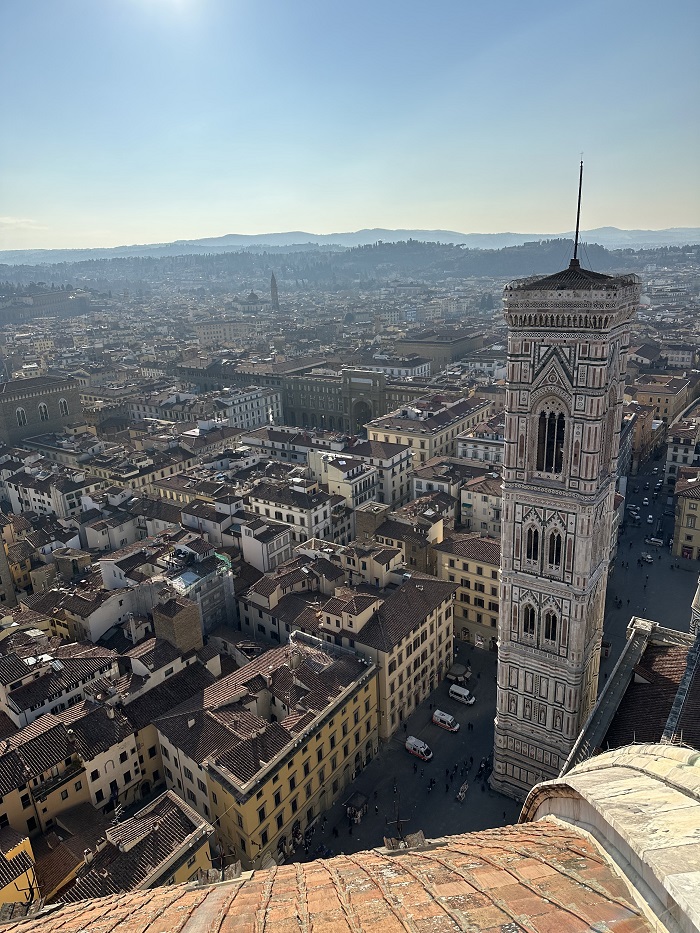The view of Florence from the top of the Duomo 