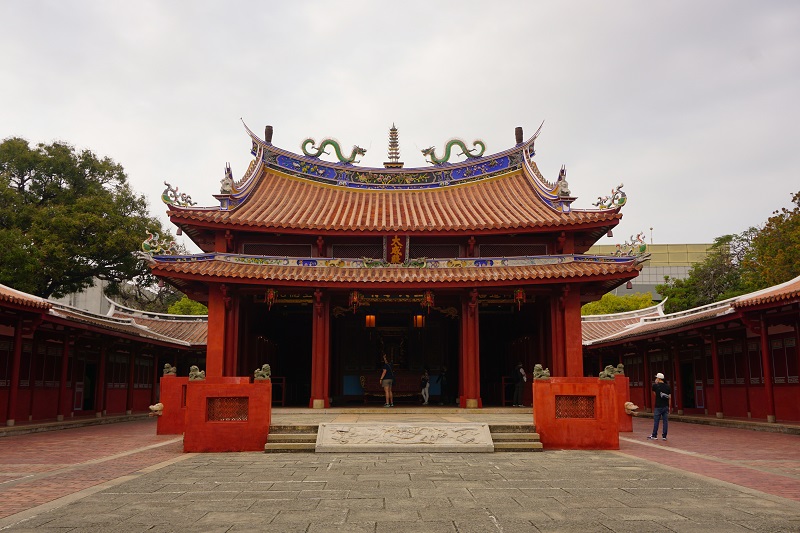 The exterior of the Tainan Confucian Temple in Taiwan
