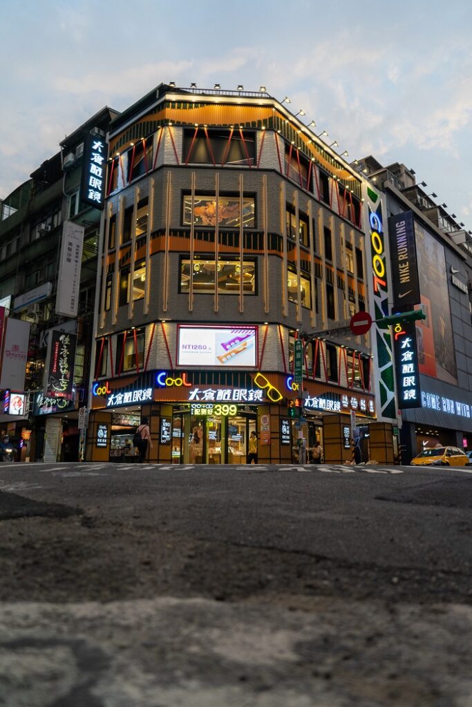 The exterior building of the Ximending shopping district