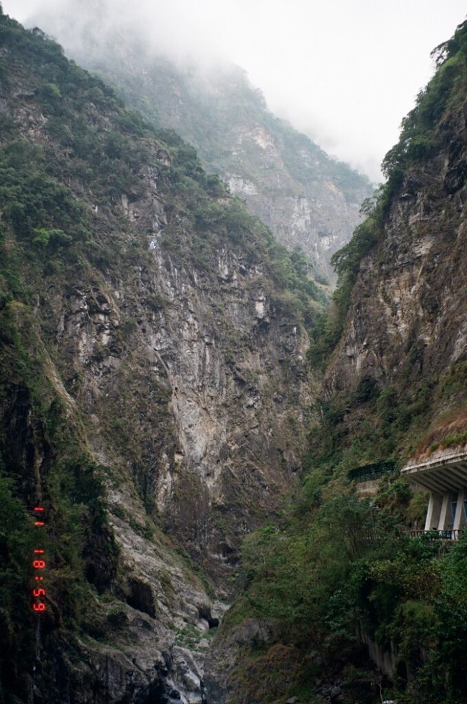 Mist rolling off the mountains at Taroko National Park in Taiwan