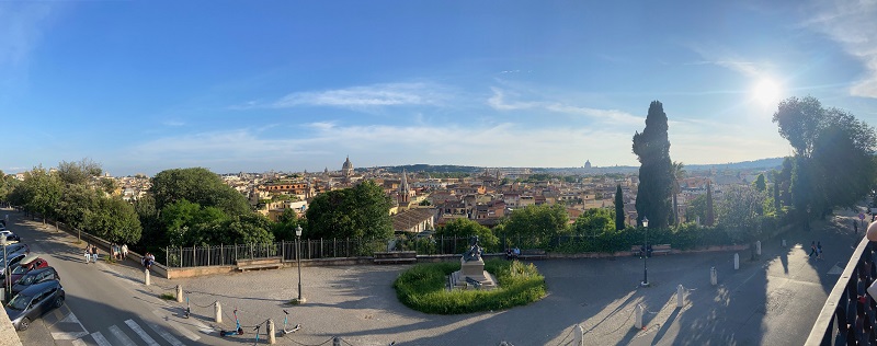 A panorama of the city of Rome, Italy