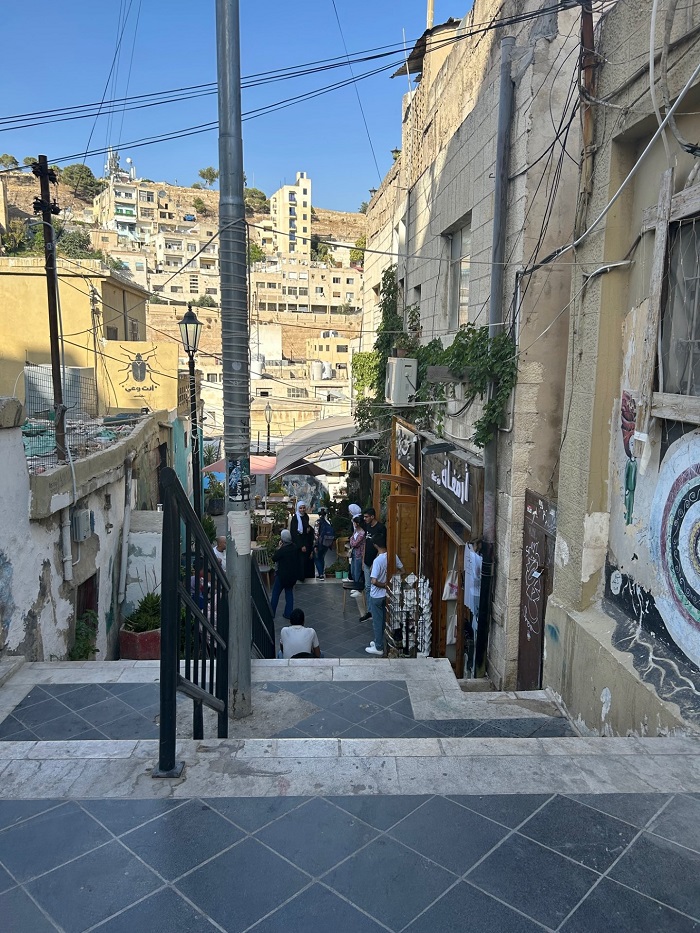 The street of an area of Zghairon café in Jordan