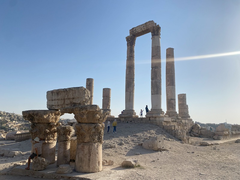 Ruins at Citadel in downtown Amman