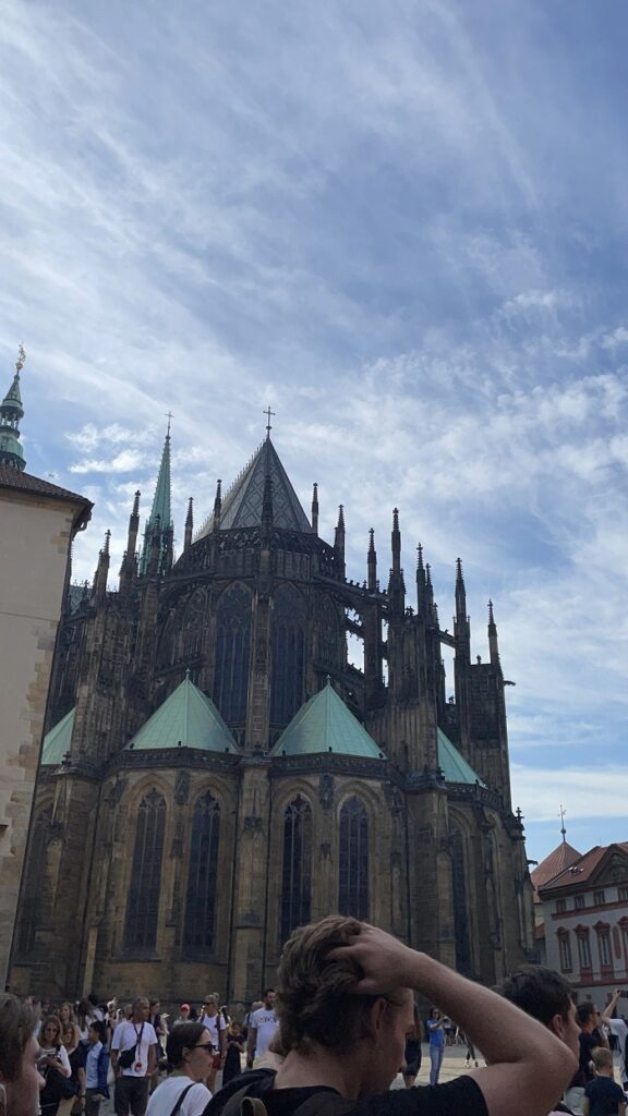 Another side of the Prague castle constructed during the Gothic period