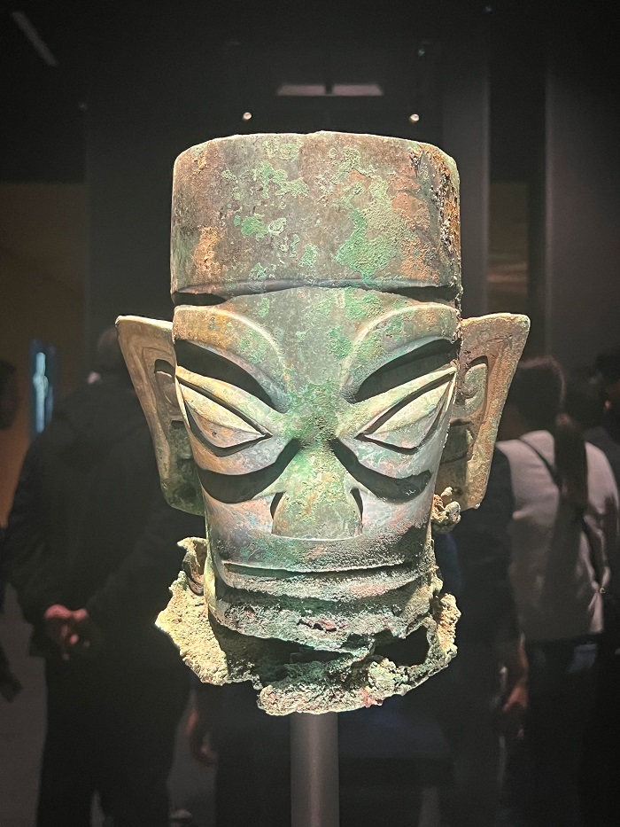 One of many bronze masks from the Sanxingdui Museum in Chengdu