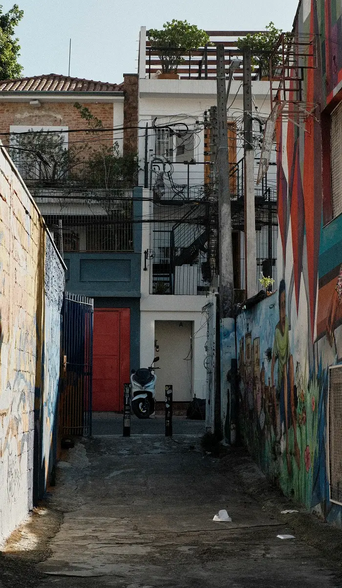 Wall art on Batman Alley in Brazil