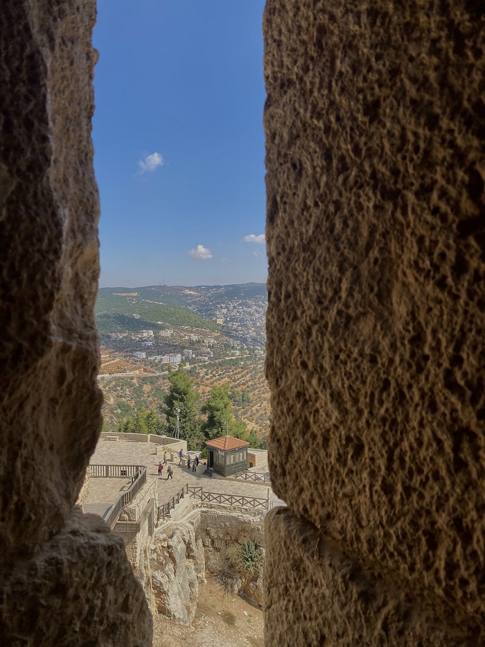 View of the town from Ajloun castle