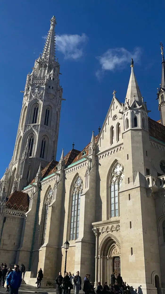 The outside building of Fisherman's Bastion in Budapest, Hungary