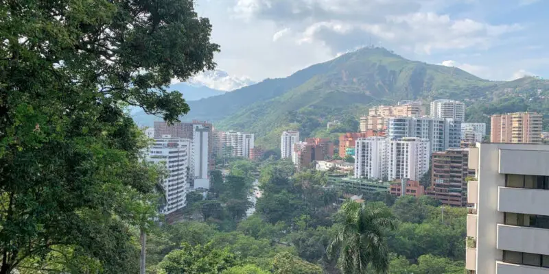view of city and mountains