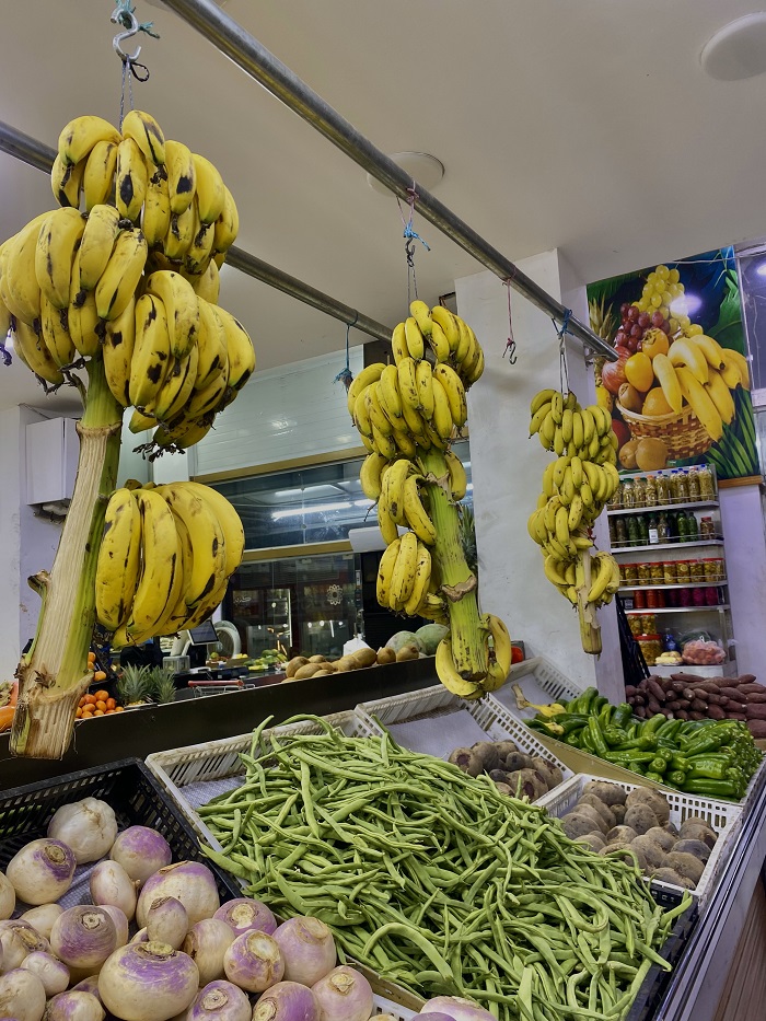 Fruits and vegetables in one of the corner markets in Amman, Jordan
