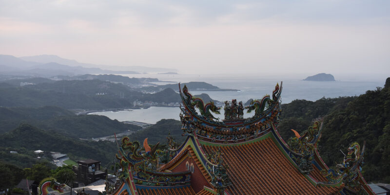 view of temple roof