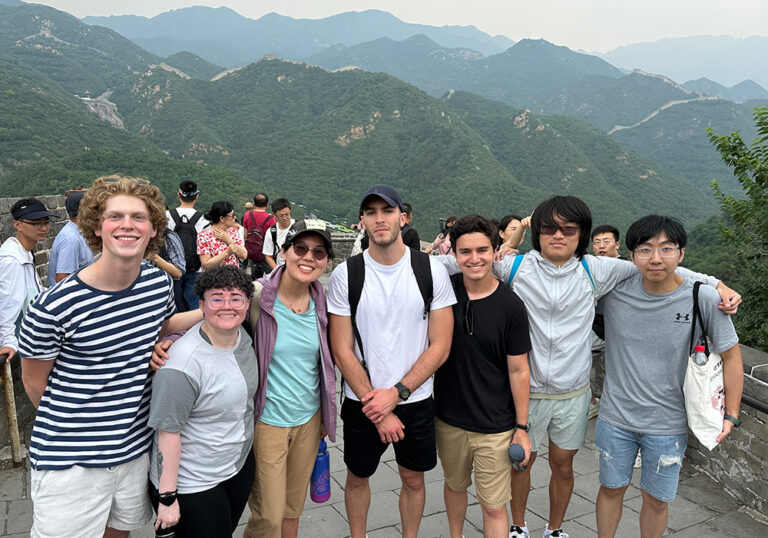 group with view of mountains