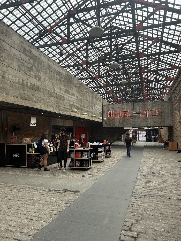 The entrance to the theater at Sesc Pompeia, one of São Paulo’s many thriving community centers