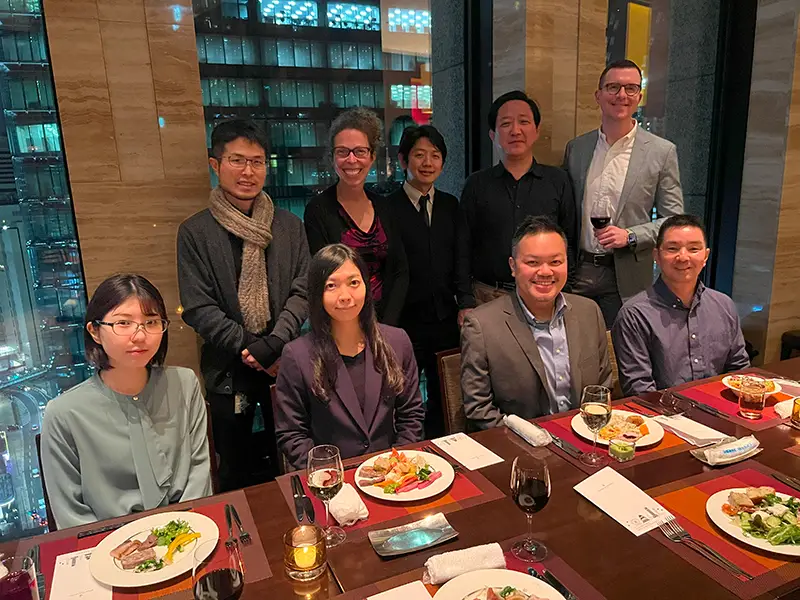 japan staff at dinner