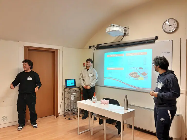 students giving presentation