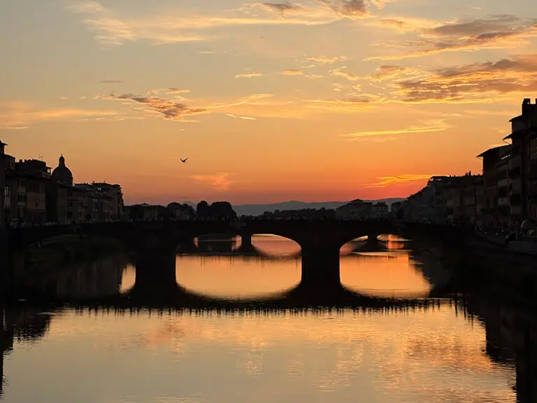 sunset over bridge