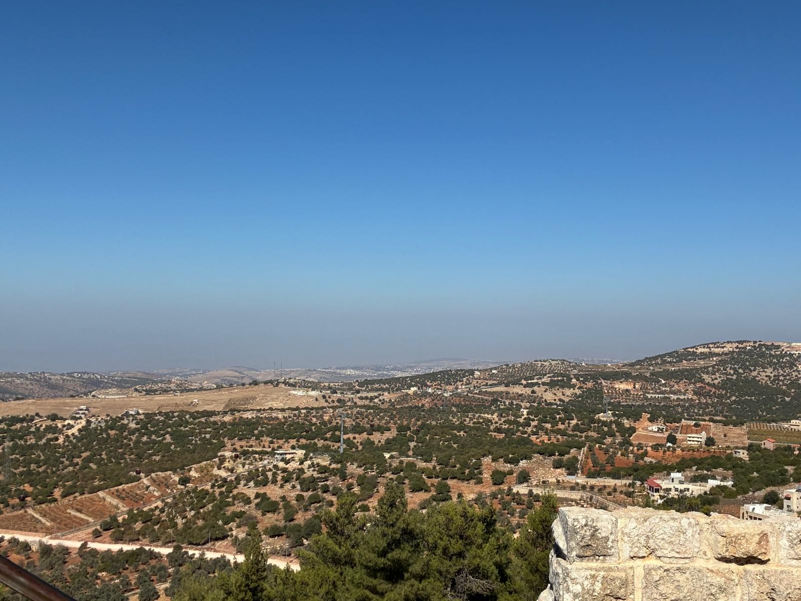 Ajloun and its rolling forests and clear skies in Jordan