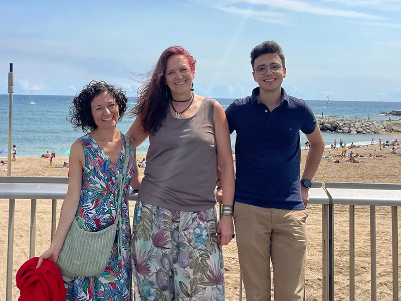 cet barcelona staff on beach