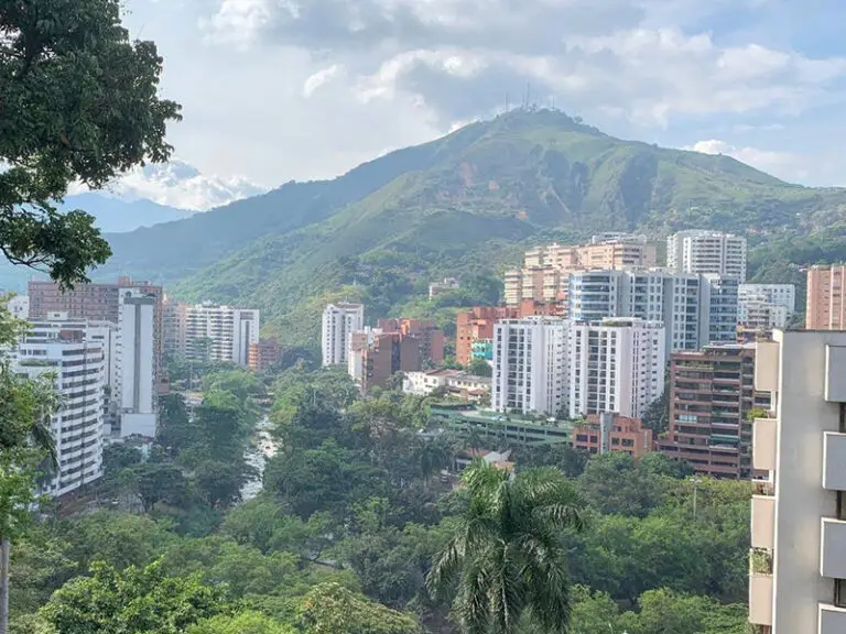 view of city in mountains