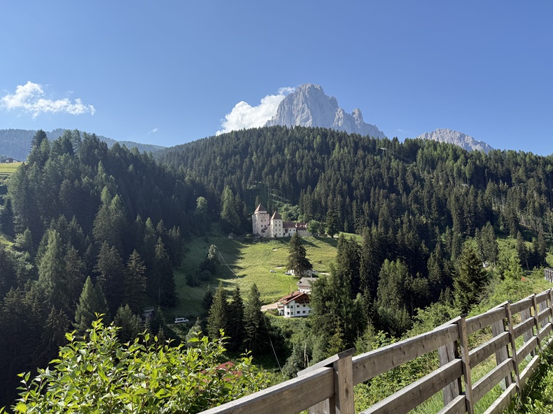Castel Gardena, also known as Fischburg, a Renaissance-style building located in Val Gardena, Italy.