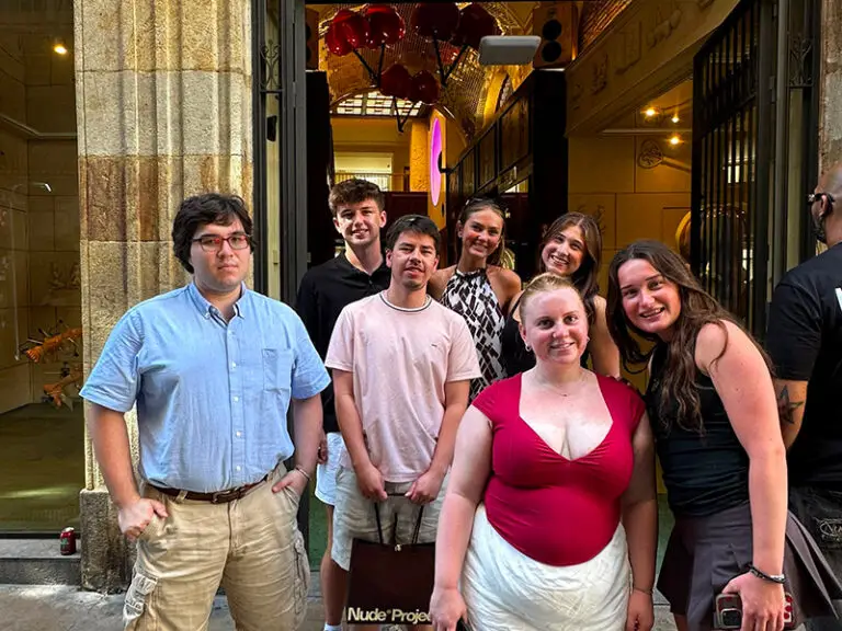 students smiling at camera