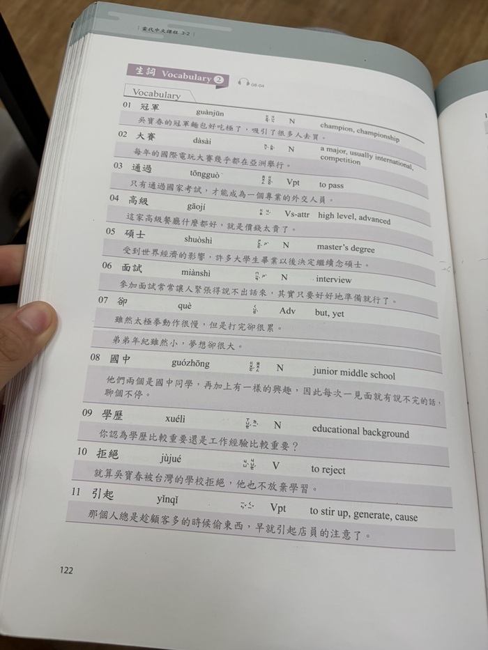 A page of a Chinese textbook