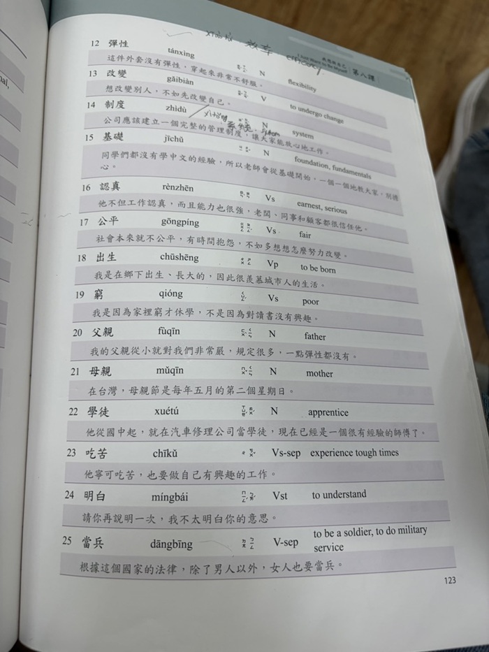 A page of a Chinese textbook