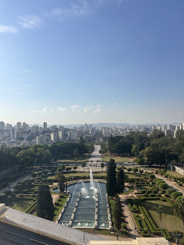 Views of the city from the Museu do Ipiranga in Brazil